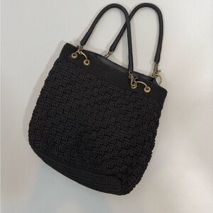 Black knitted The Sak bag